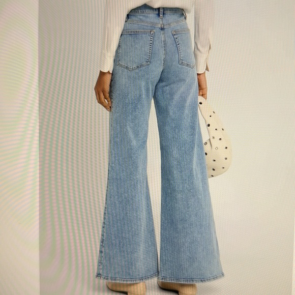 NWT FRAME LE PALAZZO HIGH RISE WIDE LEG . 27 - Picture 6 of 9